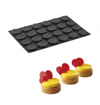 Silicone Moulds for Round Inserts (24pieces - 74x15mm)