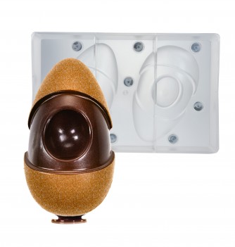 Chocolate mold - Double Texture Egg - 2 pcs