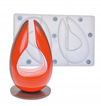 Chocolate mold - Double Texture Egg - 2 pcs