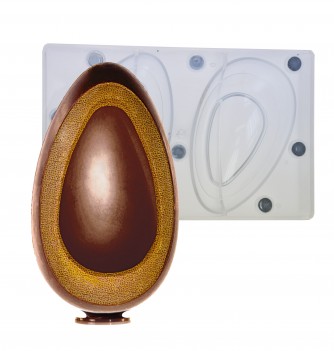 Chocolate mold - Double Texture Egg - 2 pcs