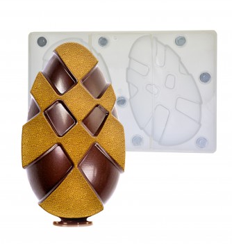 Chocolate mold - Double Texture Egg - 2 pcs