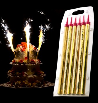 6 bougies feu d'artifice pour gâteau d'une durée de 80 secondes