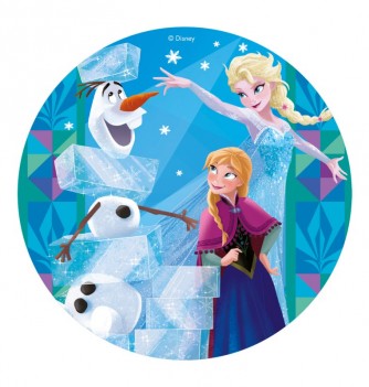 Disque Azyme pour Gâteau - Reine des Neiges - Ø 20cm