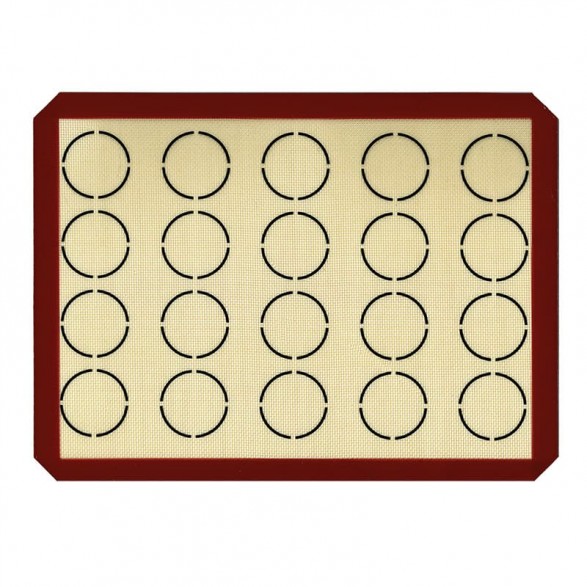 Tapis Macaron Silicone + Toile de Cuisson