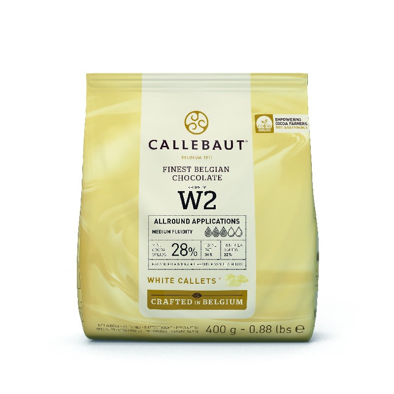 CALLEBAUT WHITE COUVERTURE CHOCOLATE 400GR