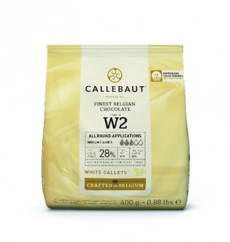 CALLEBAUT WHITE COUVERTURE CHOCOLATE 400GR