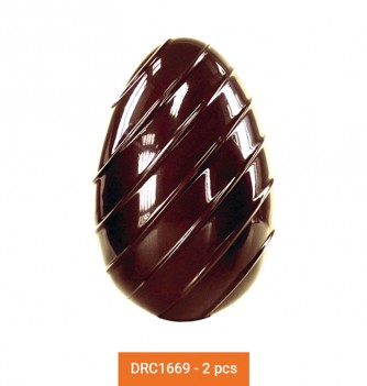 Chocolate mold 140mm 2-streaked eggs