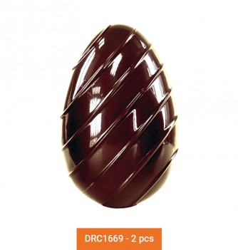 Chocolate Mould - Striped Egg (x2 - 140mm)