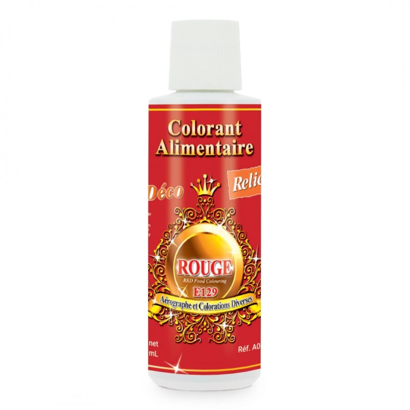 Colorant Alimentaire Liquide Rouge E129 - Spécial Aérographe - 125mL