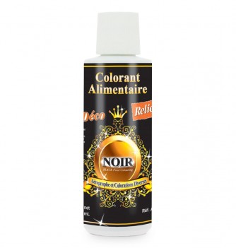 Colorant Alimentaire Liquide Professionnel - Base Eau - Noir - 125mL