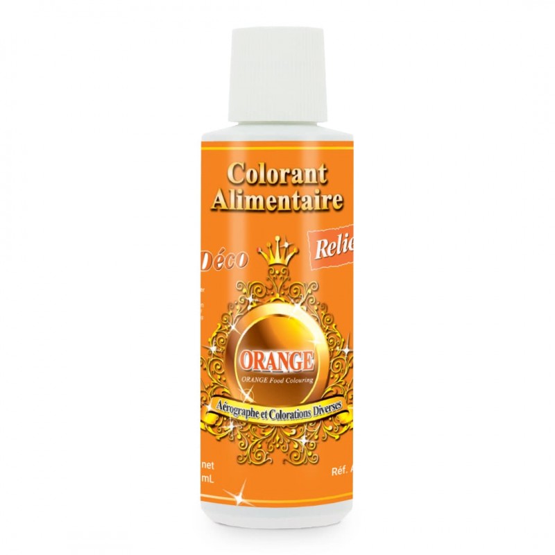 Colorant Alimentaire Liquide Professionnel - Base Eau - Orange - 125mL