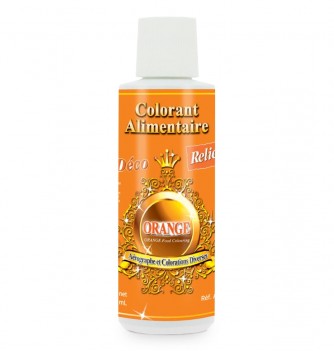 Colorant Alimentaire Liquide Professionnel - Base Eau - Orange - 125mL