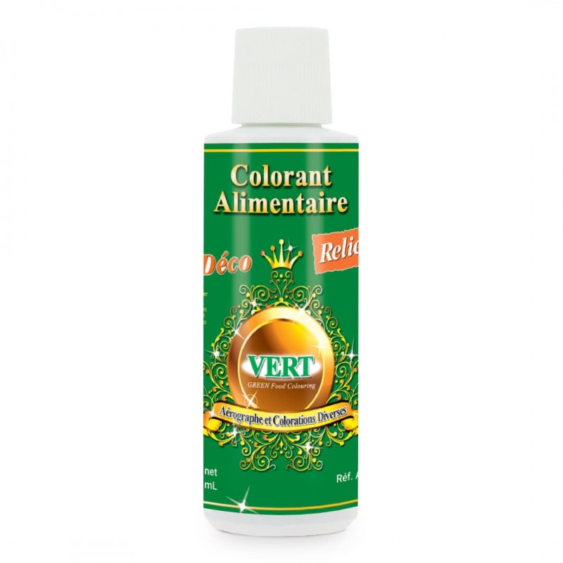 Colorant Alimentaire Liquide Professionnel - Base Eau - Vert - 125mL