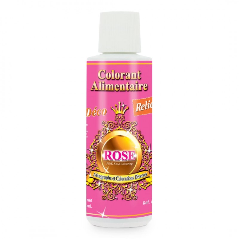 Colorant Alimentaire Liquide Professionnel - Base Eau - Rose - 125mL