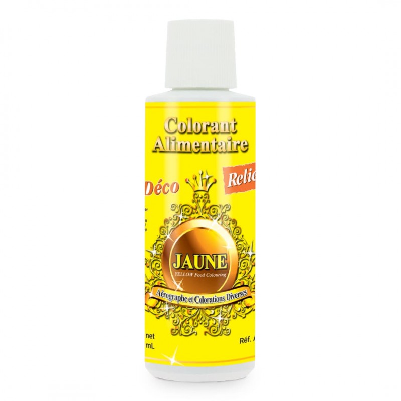 Colorant Alimentaire Liquide Professionnel - Base Eau - Jaune - 125mL