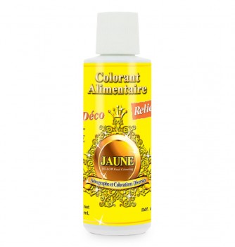 Colorant Alimentaire Liquide Professionnel - Base Eau - Jaune - 125mL