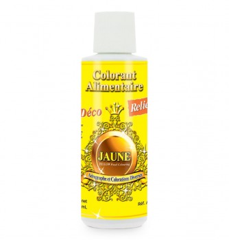 Colorant Alimentaire Liquide Professionnel - Base Eau - Jaune - 125mL