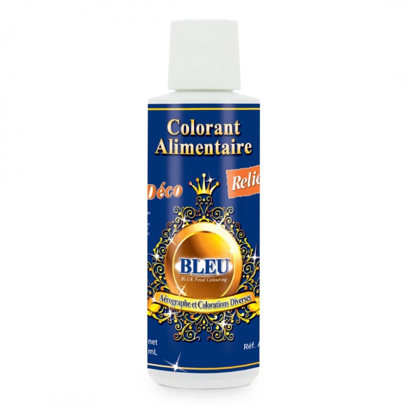 Colorant Alimentaire Liquide Professionnel - Base Eau - Bleu - 125mL