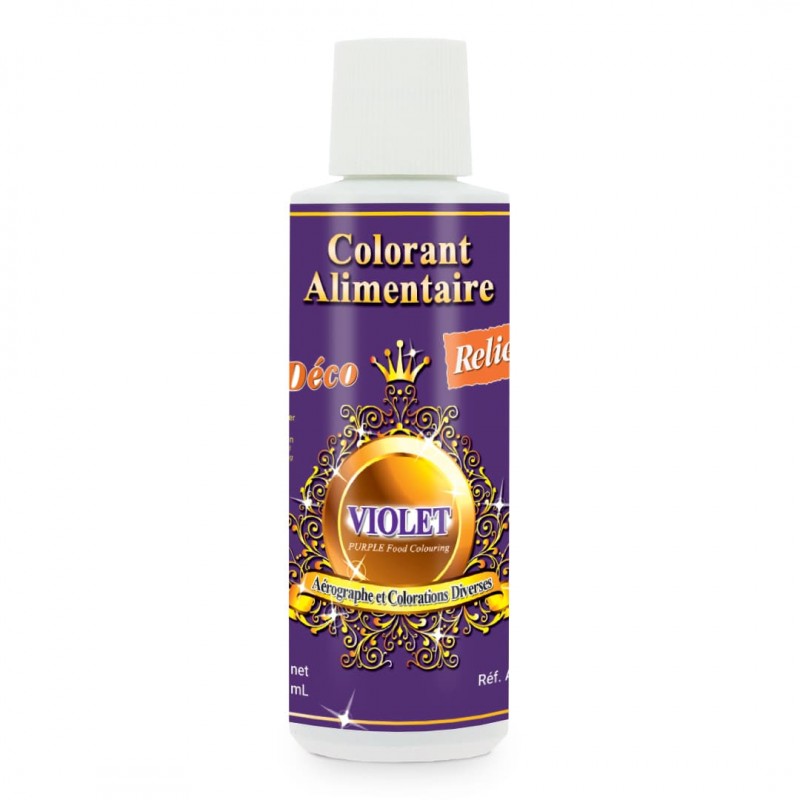 Colorant Alimentaire Liquide Professionnel - Base Eau - Violet - 125mL