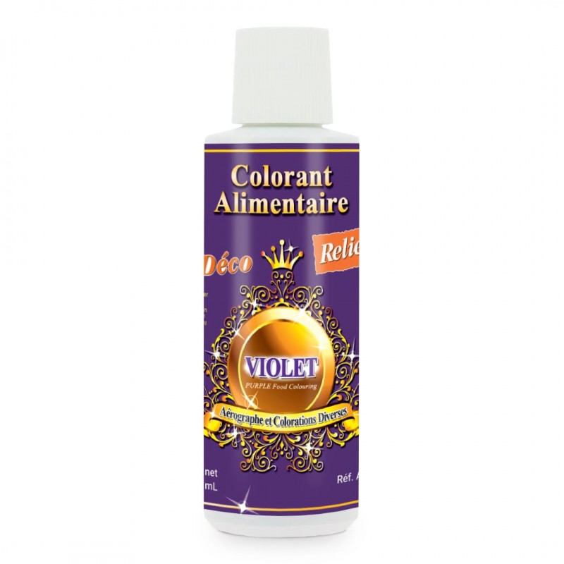 Colorant Alimentaire Liquide Professionnel - Base Eau - Violet - 125mL