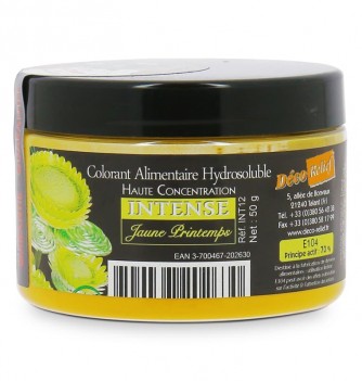 Colorant Alimentaire Hydrosoluble Intense en Poudre - Jaune Printemps- 50g