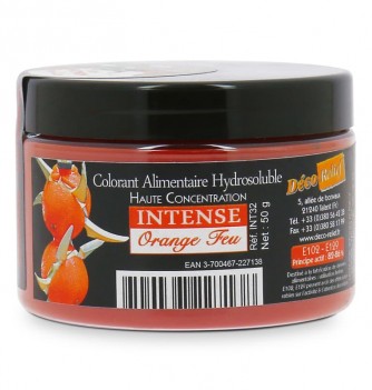 Intense Water Soluble Food Colouring Powder - Orange Fire - 50 g