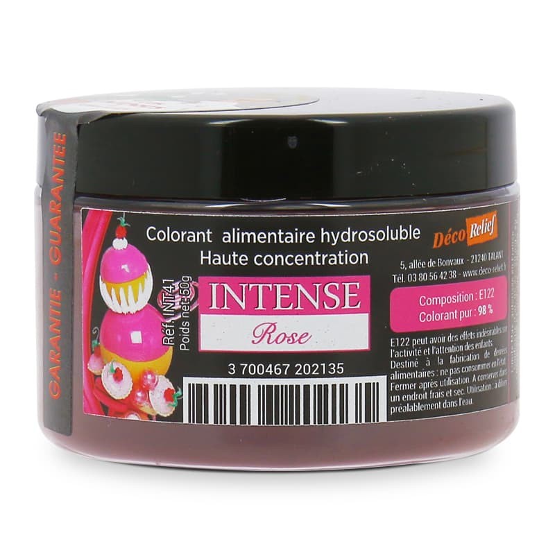 Colorant Alimentaire Hydrosoluble Intense en Poudre - Rose - 50g