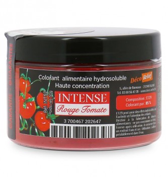 Colorant Alimentaire Hydrosoluble Intense en Poudre - Rouge Tomate - 50g