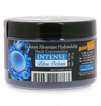 Intense Water Soluble Food Colouring Powder - Ocean Blue - 50 g