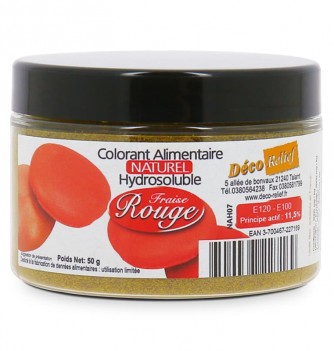 Colorant rouge métallisé (poudre alimentaire) 25 g - Deco Relief