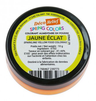 Colorant Alimentaire Hydrosoluble en Poudre - Jaune Éclat...