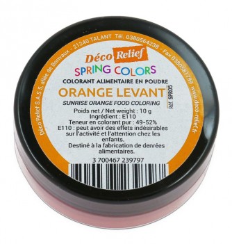 Colorant Alimentaire Hydrosoluble en Poudre - Orange Levant - 10g