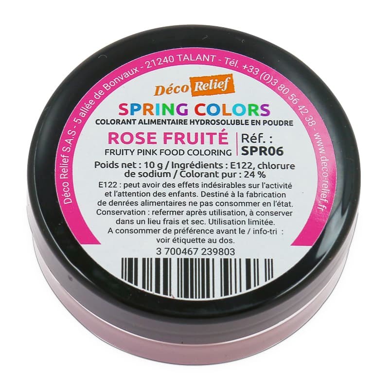 Colorant Alimentaire Hydrosoluble en Poudre - Rose Fruité - 10g