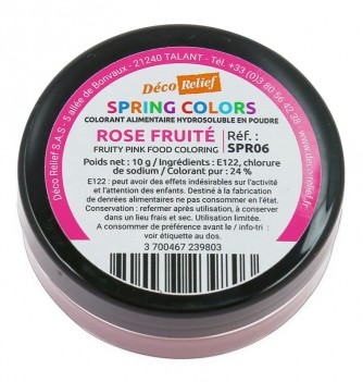 Colorant Alimentaire Hydrosoluble en Poudre - Rose Fruité - 10g