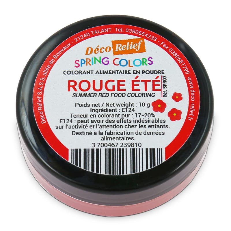 Colorant Alimentaire Hydrosoluble en Poudre - Rouge Été - 10g
