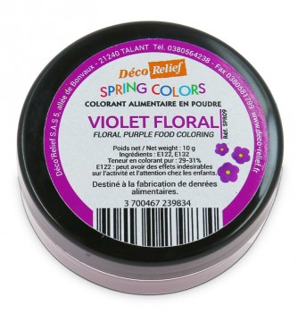 Colorant Alimentaire Hydrosoluble en Poudre - Violet Floral - 10g