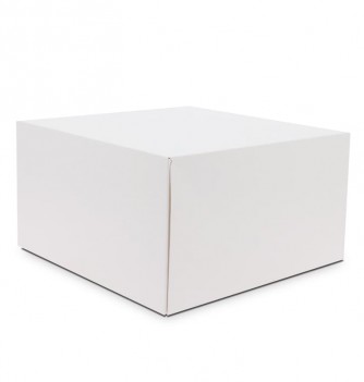 Lot de 5 boites pâtissière Carton Haute Blanc 32x32xh.18cm