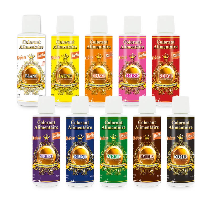 Set of 10 Liquid Food Colours - Airbrush Special - 125mL