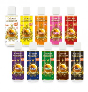 Set of 10 Liquid Food Colours - Airbrush Special - 125mL