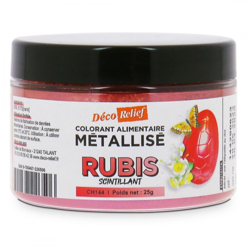 Metallic Food coloring - Sparkling Ruby - 25g