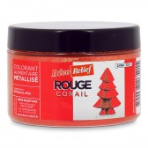 Pot de 25g de colorant alimentaire métallisé en poudre, couleur rouge corail