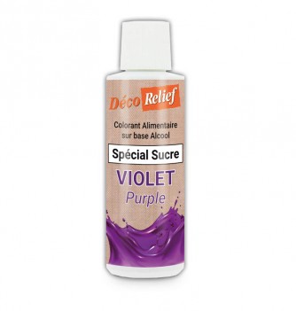 Flacon de 125ml de colorant alimentaire violet spécial sucre