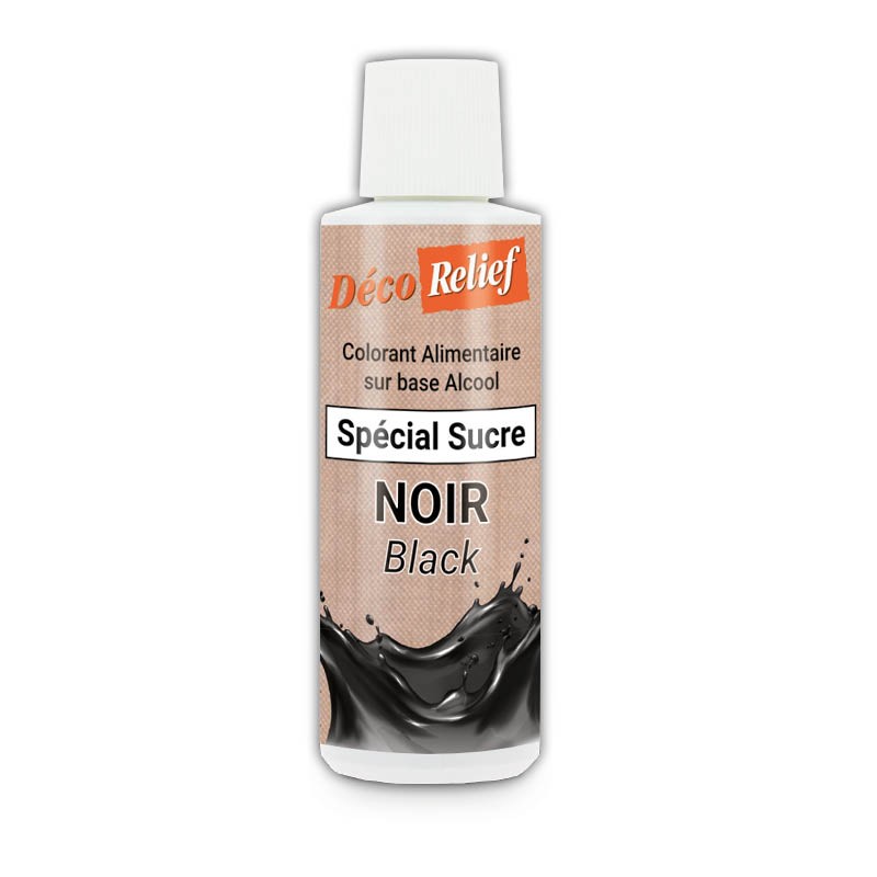 Colorant Alimentaire Liquide Noir Spécial Sucre - Base Alcool - 125ml