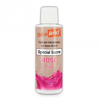 Flacon de 125ml de colorant alimentaire rose spécial sucre