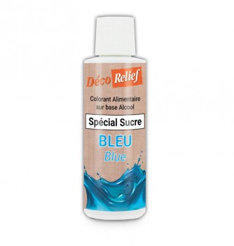 Flacon de 125ml de colorant alimentaire bleu spécial sucre