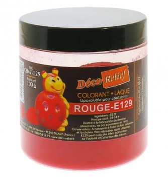 Colorant Alimentaire Liposoluble Rouge Tomate E129 Laque 100g