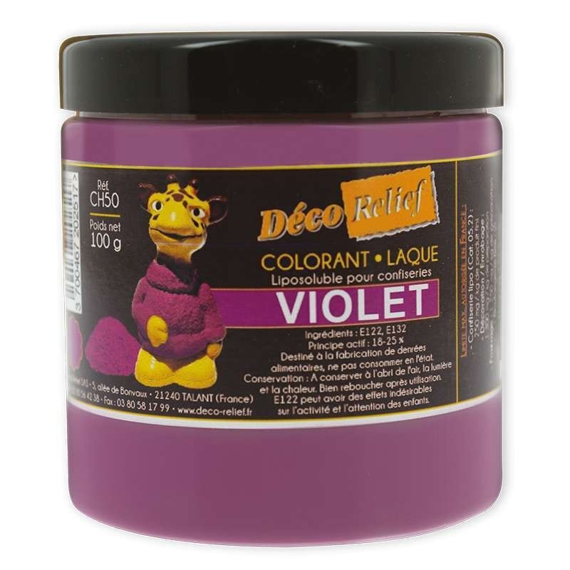 Colorant Alimentaire Liposoluble Violet Laque 100g