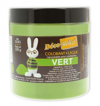 Colorant Alimentaire Liposoluble Vert Laque 100gr