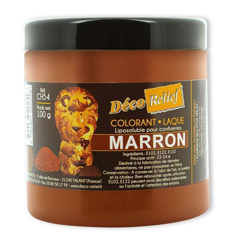 Colorant Alimentaire Liposoluble Marron Laque 100g