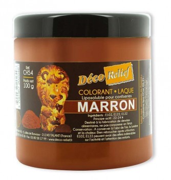 Colorant Alimentaire Liposoluble Marron Laque 100g